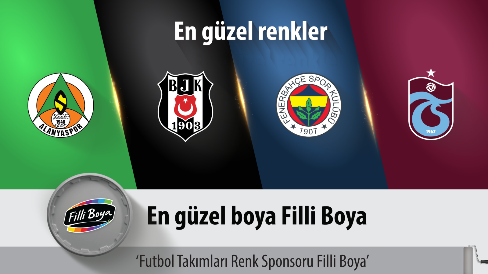Filli Boya; Beşiktaş, Fenerbahçe, Trabzonspor ve Alanyaspor Sponsorluğu ile Futbola Renk Katıyor