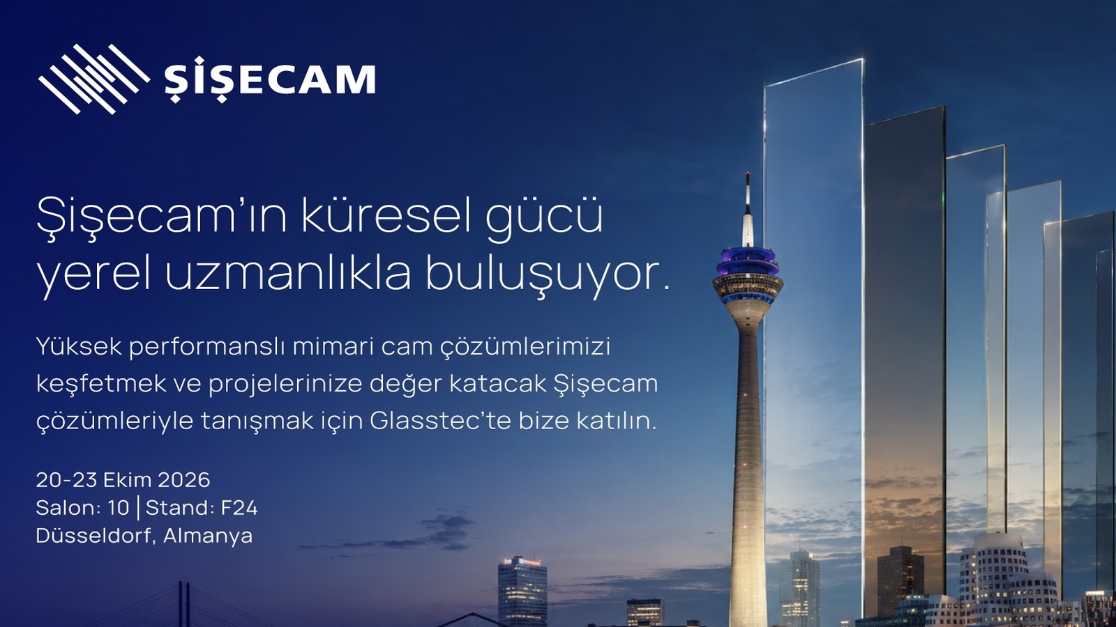 Şişecam, Glasstec Fuarı'nda yüksek performanslı mimari cam çözümlerini sergileyecek