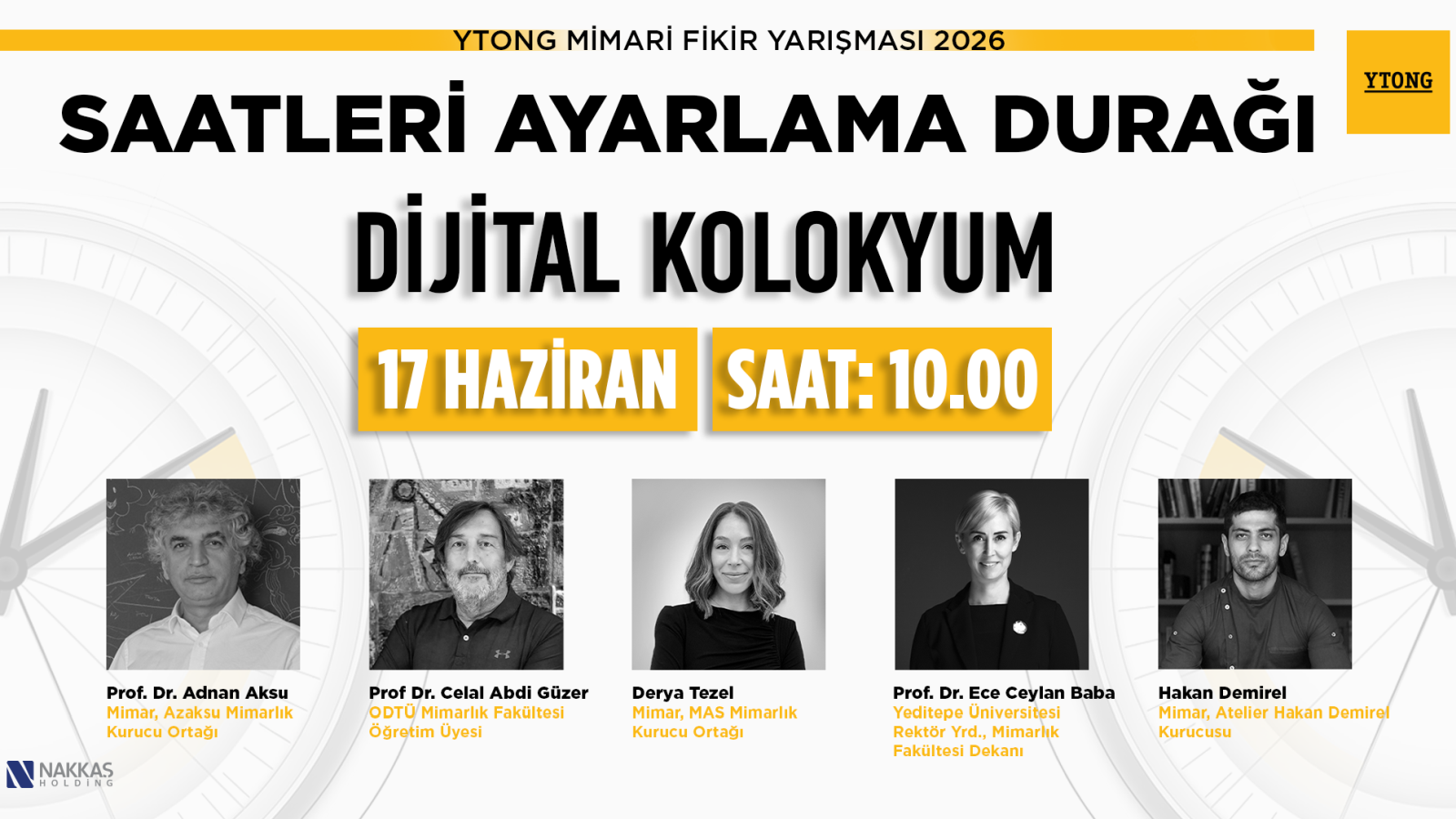 YTONG Mimari Fikir Yarışması Dijital Kolokyum'u 17 Haziran'da canlı yayında