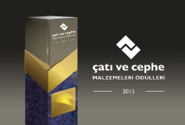 Çatı ve Cephe Malzemeleri Ödülleri 2015'in Adayları Belirlendi