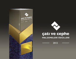 Çatı ve Cephe Malzemeleri Ödülleri'nde Adaylık Süreci Başladı Çatı ve Cephe Malzemeleri Ödülleri'nde Adaylık Süreci Başladı